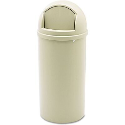 Rubbermaid Commercial Products Marshal Classic Cubo de basura redondo, capacidad de 57 l, gris Rubbermaid Commercial Products Marshal Classic Cubo de basura redondo, capacidad de 57 l, gris