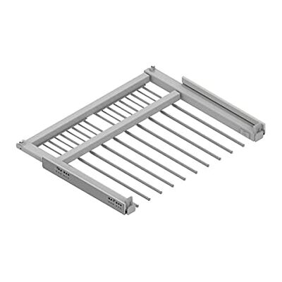 Estante para pantalones de acero Hettich Quadro - Ancho ajustable - Capacidad 8-14 pantalones Estante para pantalones de acero Hettich Quadro - Ancho ajustable - Capacidad 8-14 pantalones