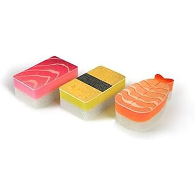 Genuine Fred Washabi Esponjas, juego de 3, surtido de sushi Genuine Fred Washabi Esponjas, juego de 3, surtido de sushi