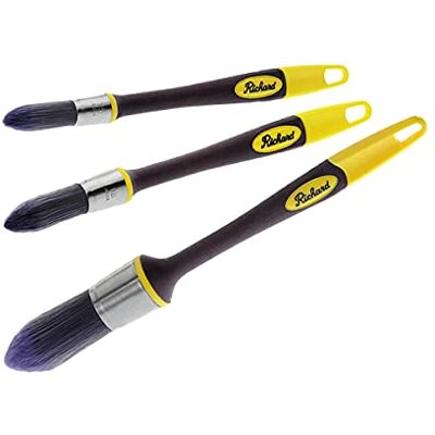 Richard Elegance Trim Paint Brush 5/8", 3/4" y 1", Paquete de 3. Herramienta de Pintura de Bordes, Herramienta de Pintura de Recorte, Herramienta de Corte para Ventanas y techos. Cerdas sin Richard Elegance Trim Paint Brush 5/8", 3/4" y 1", Paquete de 3. Herramienta de Pintura de Bordes, Herramienta de Pintura de Recorte, Herramienta de Corte para Ventanas y techos. Cerdas sin