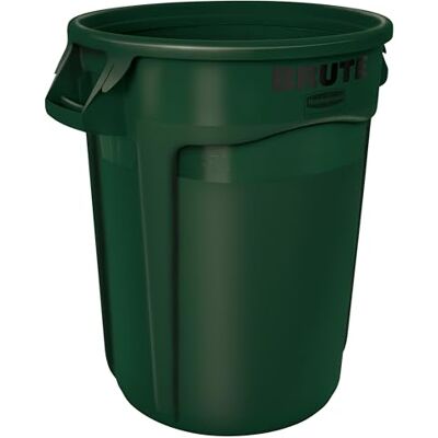 Rubbermaid Commercial Products Brute Cubo de basura, capacidad de 121 l, verde oscuro Rubbermaid Commercial Products Brute Cubo de basura, capacidad de 121 l, verde oscuro