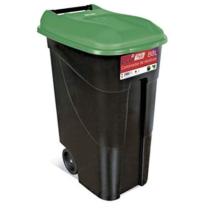 Tayg Tapa Verde Contenedor de residuos 80 litros con Base Negra Tayg Tapa Verde Contenedor de residuos 80 litros con Base Negra
