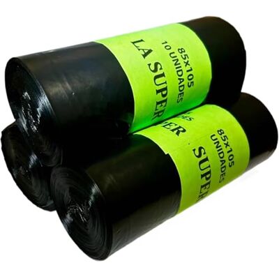 Genérico Bolsas de basura 00L La Super (30 bolsas)-Pack 3 rollos 85x05 cm negras, ultraresistentes (galga 20), reforzadas y de gran capacidad. Para cubos industriales o comunitarios (S-00L) Genérico Bolsas de basura 00L La Super (30 bolsas)-Pack 3 rollos 85x05 cm negras, ultraresistentes (galga 20), reforzadas y de gran capacidad. Para cubos industriales o comunitarios (S-00L)