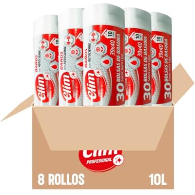 Clim Profesional 240 Bolsas Basura Baño 10L Blancas Perfumadas 39x40cm Clim Profesional 240 Bolsas Basura Baño 10L Blancas Perfumadas 39x40cm