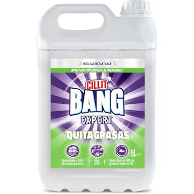 Cillit Bang Quitagrasas, potente limpiador cocina y manchas de grasa, formato bidón de 5L Cillit Bang Quitagrasas, potente limpiador cocina y manchas de grasa, formato bidón de 5L