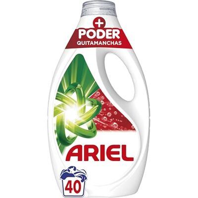 Ariel Detergente Lavadora Liquido, 40 Lavados, Jabon Extra Poder Quitamanchas, Limpieza Profunda Ariel Detergente Lavadora Liquido, 40 Lavados, Jabon Extra Poder Quitamanchas, Limpieza Profunda