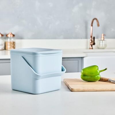 Minky Homecare Contenedor de abono de Cocina, Organizador de residuos de Alimentos para encimera con Interior fácil de Limpiar, Fabricado en el Reino Unido, 0.9 galones, Azul Pizarra Minky Homecare Contenedor de abono de Cocina, Organizador de residuos de Alimentos para encimera con Interior fácil de Limpiar, Fabricado en el Reino Unido, 0.9 galones, Azul Pizarra