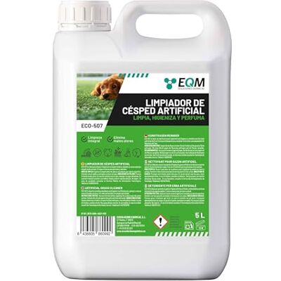 EQM SOLUCIONES QUIMICAS EQM Limpiador e Higienizante de Césped Artificial 5L Limpia, Higieniza y Perfuma Formato Ahorro, Larga Duración No Tóxico EQM SOLUCIONES QUIMICAS EQM Limpiador e Higienizante de Césped Artificial 5L Limpia, Higieniza y Perfuma Formato Ahorro, Larga Duración No Tóxico