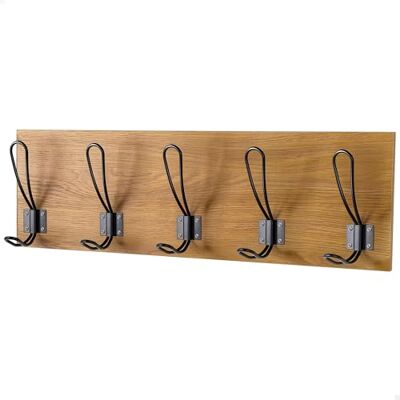 AKTIVE Max Home Perchero de pared 47x7x15 cm, Con 5 perchas, Peso máximo soportado 5 kg, Efecto madera, Para colgar abrigos, Sombreros, Bolsos () AKTIVE Max Home Perchero de pared 47x7x15 cm, Con 5 perchas, Peso máximo soportado 5 kg, Efecto madera, Para colgar abrigos, Sombreros, Bolsos ()
