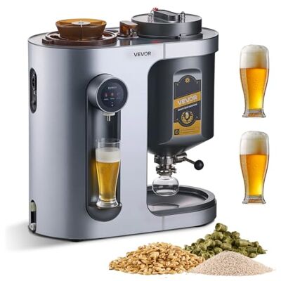 VEVOR Cervecería Automática Casera 1500 W, Sistema de Elaboración Eléctrica de Cerveza Capacidad de 13 L, con Tanque Interno Acero Inoxidable, Control Automático de Temperatura y Presión para Hogar VEVOR Cervecería Automática Casera 1500 W, Sistema de Elaboración Eléctrica de Cerveza Capacidad de 13 L, con Tanque Interno Acero Inoxidable, Control Automático de Temperatura y Presión para Hogar