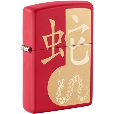 Zippo Mechero de año de la Serpiente 2025, Rojo Mate, Grabado láser/automático, Recargable, Reutilizable, diseño Resistente al Viento, Caja de Regalo, Fabricado en Estados Unidos Zippo Mechero de año de la Serpiente 2025, Rojo Mate, Grabado láser/automático, Recargable, Reutilizable, diseño Resistente al Viento, Caja de Regalo, Fabricado en Estados Unidos