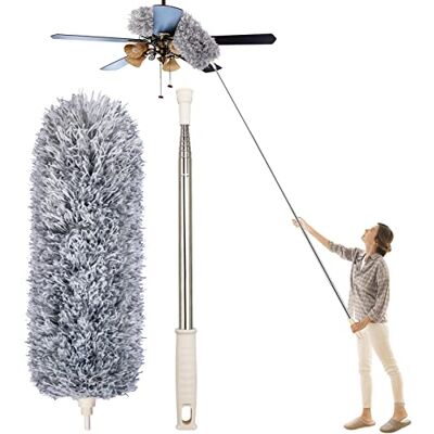 Newliton Plumero de Limpieza, Plumas Plumero de Microfibra atrapapolvo Extensible, Limpieza de Ventiladores de Techo Alto, persianas, telaraña, Coche, Casa, Oficina, Techo. Newliton Plumero de Limpieza, Plumas Plumero de Microfibra atrapapolvo Extensible, Limpieza de Ventiladores de Techo Alto, persianas, telaraña, Coche, Casa, Oficina, Techo.