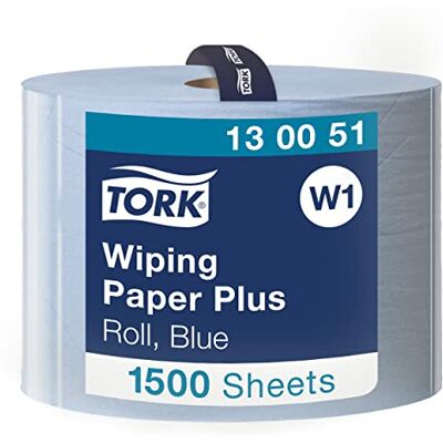 Tork Papel de secado extra de dos capas / Paños de papel compatibles con el sistema W1 / Premium / 1 x bobina de 510 m / azul Tork Papel de secado extra de dos capas / Paños de papel compatibles con el sistema W1 / Premium / 1 x bobina de 510 m / azul