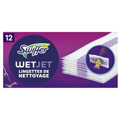 Swiffer WetJet Recarga de toallitas limpiadoras multiurfaces, para todo tipo de suelo, retiene el polvo y la suciedad profunda, higiénica y desechable, compatible con WetJet Swiffer WetJet Recarga de toallitas limpiadoras multiurfaces, para todo tipo de suelo, retiene el polvo y la suciedad profunda, higiénica y desechable, compatible con WetJet