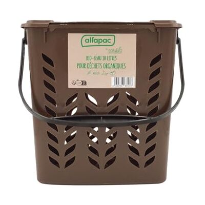 Alfapac by Solubio Papelera de Compost de 10 litros para residuos orgánicos Alfapac by Solubio Papelera de Compost de 10 litros para residuos orgánicos