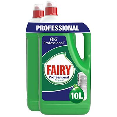 FAIRY Professional, Lavavajillas a Mano, Líquido Concentrado, 10 L (2 X 5 L), Original, Disuelve la grasa con facilidad FAIRY Professional, Lavavajillas a Mano, Líquido Concentrado, 10 L (2 X 5 L), Original, Disuelve la grasa con facilidad
