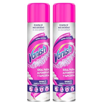 Vanish Quitamanchas Espuma Pretratante Alfombras y Tapicerías, pack de 2x 600ml Vanish Quitamanchas Espuma Pretratante Alfombras y Tapicerías, pack de 2x 600ml
