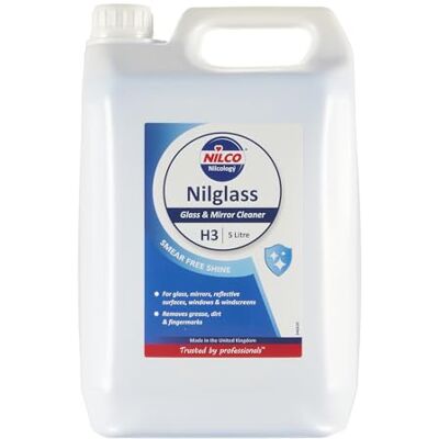 Nilco Nilglass Limpiador Profesional para Cristales y Espejos 5L Sin Manchas, Confiado por los Expertos de la Industria Nilco Nilglass Limpiador Profesional para Cristales y Espejos 5L Sin Manchas, Confiado por los Expertos de la Industria