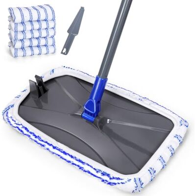 Masthome Mopa Plana de Gran área con 2 Almohadillas de Microfibra mágica de 360 Grados para Suelos de Madera Masthome Mopa Plana de Gran área con 2 Almohadillas de Microfibra mágica de 360 Grados para Suelos de Madera