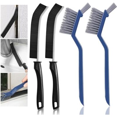 KOOSREEL 4 Piezas Cepillo de Limpieza, Multifuncional Cepillo de Limpieza de Cuarto de baño, Junta de Azulejos, para casa, Inodoro, Cuarto de baño, Cocina KOOSREEL 4 Piezas Cepillo de Limpieza, Multifuncional Cepillo de Limpieza de Cuarto de baño, Junta de Azulejos, para casa, Inodoro, Cuarto de baño, Cocina