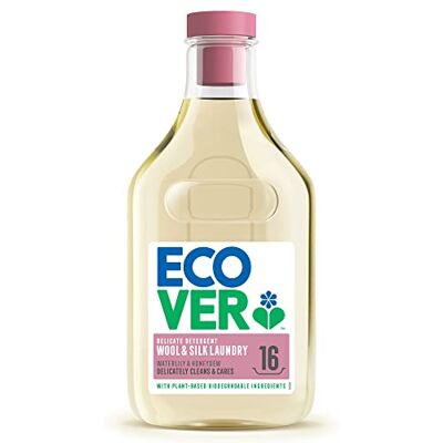Ecover , Detergente líquido lavadora ecológico para ropa delicada, Fragancia Waterlily, Honeydew, Delicado 750ml, 16 lavados Ecover , Detergente líquido lavadora ecológico para ropa delicada, Fragancia Waterlily, Honeydew, Delicado 750ml, 16 lavados