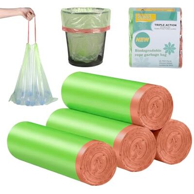 Carehabi Bolsas de basura orgánicas, 80 unidades, bolsas de basura orgánicas para cocina, resistentes al desgarro y al agua, bolsas biodegradables para cocina, oficina, salón (45 x 50 cm) Carehabi Bolsas de basura orgánicas, 80 unidades, bolsas de basura orgánicas para cocina, resistentes al desgarro y al agua, bolsas biodegradables para cocina, oficina, salón (45 x 50 cm)