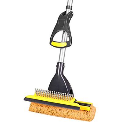 Yocada Mopa de Esponja para Uso Comercial en el hogar, Azulejos, baño, Garaje, Limpieza con escobilla de Goma y Mango Largo telescópico Extensible, 104-133 cm, fácil de secar Yocada Mopa de Esponja para Uso Comercial en el hogar, Azulejos, baño, Garaje, Limpieza con escobilla de Goma y Mango Largo telescópico Extensible, 104-133 cm, fácil de secar