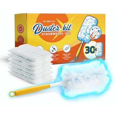 FIXEDNOW 30 x Recambios Plumero XXL con Manga para Swiffer Duster FIXEDNOW 30 x Recambios Plumero XXL con Manga para Swiffer Duster
