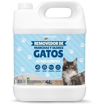 PLANTAWA Limpiador Enzimático Orina Gatos 4L Neutralizador de Olores Gatos y Anti Pis Gato Elimina Heces, Vómito y Chaolor Urina Mascotas Textiles y Muebles PLANTAWA Limpiador Enzimático Orina Gatos 4L Neutralizador de Olores Gatos y Anti Pis Gato Elimina Heces, Vómito y Chaolor Urina Mascotas Textiles y Muebles