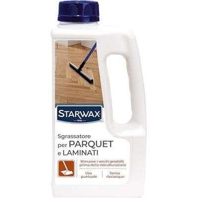 STARWAX Decapante disolvente para parquet y laminados Elimina productos antiguos y desengrasa antes de la renovación Sin aclarado Optimiza el acabado Fabricado en Francia 1 l 80 m² STARWAX Decapante disolvente para parquet y laminados Elimina productos antiguos y desengrasa antes de la renovación Sin aclarado Optimiza el acabado Fabricado en Francia 1 l 80 m²