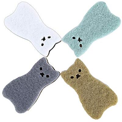 AIQIBAO Esponjas de Cocina antiadherentes, Multiusos, Resistentes para Platos, ollas y sartenes, Esponja de Limpieza en Forma de Gato de Tres Capas (Paquete de 4) (Gato) AIQIBAO Esponjas de Cocina antiadherentes, Multiusos, Resistentes para Platos, ollas y sartenes, Esponja de Limpieza en Forma de Gato de Tres Capas (Paquete de 4) (Gato)