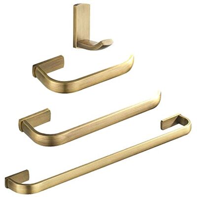 WINCASE Accesorios de baño de latón, Soporte para Toallas de baño Antiguo, Soporte de Papel higiénico, Barra de Toalla de latón Cepillado montado en la Pared, Juego de 24 Pulgadas WINCASE Accesorios de baño de latón, Soporte para Toallas de baño Antiguo, Soporte de Papel higiénico, Barra de Toalla de latón Cepillado montado en la Pared, Juego de 24 Pulgadas