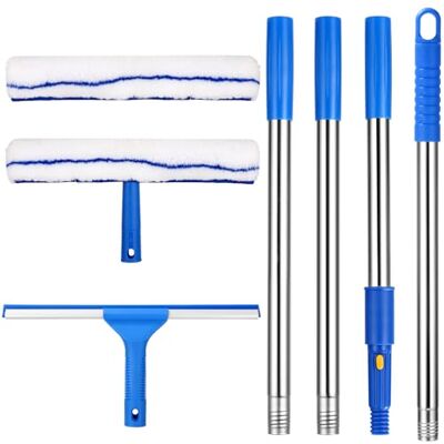 Ixydor Limpiacristales Profesional con 150cm Mango Extensible 2 en 1 Limpiar Ixydor Limpiacristales Profesional con 150cm Mango Extensible 2 en 1 Limpiar