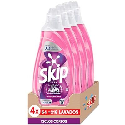 Skip Detergente Líquido Ciclos Cortos Protección Color 54 Lav x 4 Skip Detergente Líquido Ciclos Cortos Protección Color 54 Lav x 4