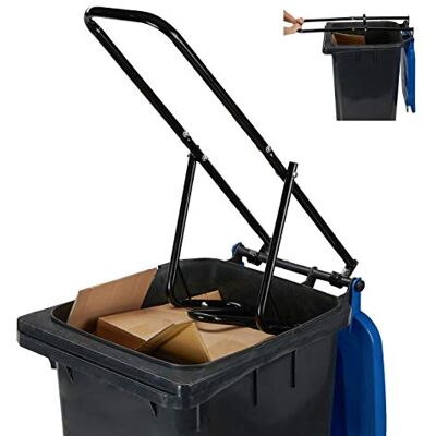 Relaxdays Compactador de basura, Compresor para el cubo de basura, Plástico, Acero, Negro Relaxdays Compactador de basura, Compresor para el cubo de basura, Plástico, Acero, Negro