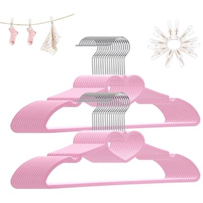 ZRKFSR Perchas de plástico, Paquete de 30 Unidades, Perchas de corazón Rosa, Ultra Delgadas, ahorran Espacio, Gancho Giratorio de 360 Grados y 10 Clips, Perchas Fuertes y duraderas para Abrigos de ZRKFSR Perchas de plástico, Paquete de 30 Unidades, Perchas de corazón Rosa, Ultra Delgadas, ahorran Espacio, Gancho Giratorio de 360 Grados y 10 Clips, Perchas Fuertes y duraderas para Abrigos de