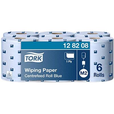 Tork Papel de secado multiuso Advanced de 1 capa compatible con el sistema de alimentación central grande M2, azul, 6 rollos x 320m Tork Papel de secado multiuso Advanced de 1 capa compatible con el sistema de alimentación central grande M2, azul, 6 rollos x 320m