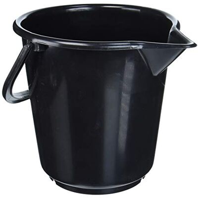 hünersdorff Cubo industrial 10,5 L, redondo, con pico Negro, PEAD hünersdorff Cubo industrial 10,5 L, redondo, con pico Negro, PEAD
