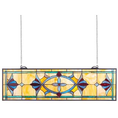 VEVOR Panel de Vidriera Colgante para Ventana 813 x 250 x 4,5 mm Panel de Vitral Colorido Horizontal Rectangular Marco de Metal con Cadena Fácil de Limpiar para Decoración de Cocina, Hogar, Cafetería VEVOR Panel de Vidriera Colgante para Ventana 813 x 250 x 4,5 mm Panel de Vitral Colorido Horizontal Rectangular Marco de Metal con Cadena Fácil de Limpiar para Decoración de Cocina, Hogar, Cafetería