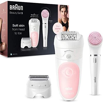 Braun Silk-épil 5 Depiladora Eléctrica Mujer 3 en 1, Kit de belleza para una sepilación suave, 5 5-825 Blanco/Gris Braun Silk-épil 5 Depiladora Eléctrica Mujer 3 en 1, Kit de belleza para una sepilación suave, 5 5-825 Blanco/Gris
