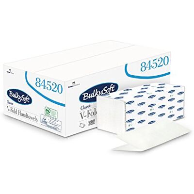 Bulky Soft Toalla de papel (2 capas, 21 x 24 cm, plegable, 3000 unidades), color blanco Bulky Soft Toalla de papel (2 capas, 21 x 24 cm, plegable, 3000 unidades), color blanco