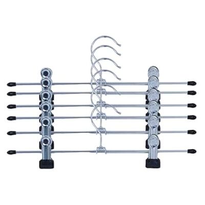 MSV Juego de 36 Perchas de Acero Pulido con Clips Ajustables Pantalones, Faldas, Toallas Gancho Giratorio 360° Alta Resistencia 30 cm Taupe MSV Juego de 36 Perchas de Acero Pulido con Clips Ajustables Pantalones, Faldas, Toallas Gancho Giratorio 360° Alta Resistencia 30 cm Taupe