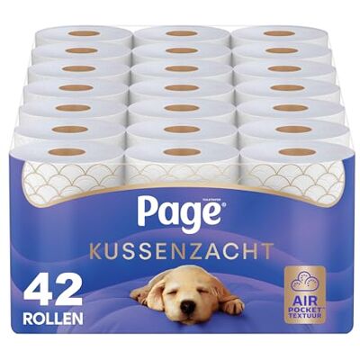 Page Papel higiénico Papel higiénico suave cojín 42 rollos con lado extra Paquete de ventaja Page Papel higiénico Papel higiénico suave cojín 42 rollos con lado extra Paquete de ventaja