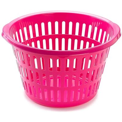 AC Cesta para la Ropa Redonda Pongotodo de plástico Cesta Colada Redonda Ideal para el almenamiento y organizión de la ropa Ø 45 x 28 cm Color Rosa AC Cesta para la Ropa Redonda Pongotodo de plástico Cesta Colada Redonda Ideal para el almenamiento y organizión de la ropa Ø 45 x 28 cm Color Rosa