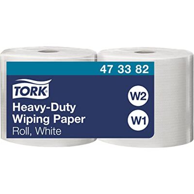 Tork Papel de secado ultrarresistente QuickDry/Premium / 1 capa/Papel multiuso compatible con los sistemas W1 y W2 / 2 bobinas x 117,3 m de largo/color blanco Tork Papel de secado ultrarresistente QuickDry/Premium / 1 capa/Papel multiuso compatible con los sistemas W1 y W2 / 2 bobinas x 117,3 m de largo/color blanco