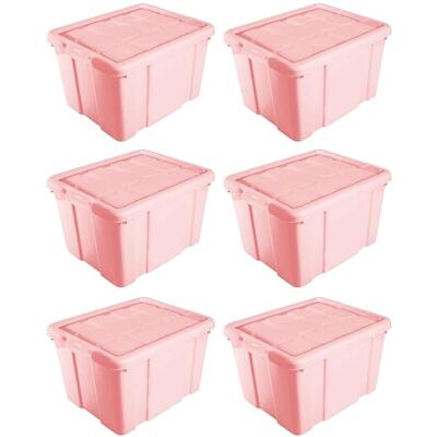 AC Pk de 6 Cajas de Almenamiento Fabricado en plástico Contenedor para almenar Libros, Ropa, Mantas N.º 2 (Rosa) 25,6 x 42,2 x 35 cm 25 Litros AC Pk de 6 Cajas de Almenamiento Fabricado en plástico Contenedor para almenar Libros, Ropa, Mantas N.º 2 (Rosa) 25,6 x 42,2 x 35 cm 25 Litros