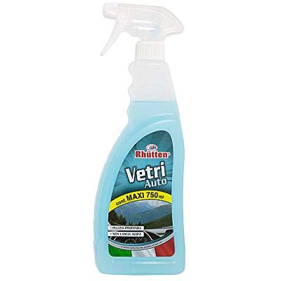 Rhütten Cristales de coche, limpiador para ventanas interiores y exteriores del coche, y espejos, limpia huellas y suciedad en general, hace brillar los cromados, 750 ml Rhütten Cristales de coche, limpiador para ventanas interiores y exteriores del coche, y espejos, limpia huellas y suciedad en general, hace brillar los cromados, 750 ml