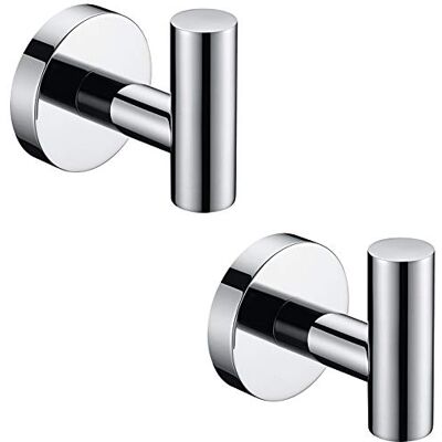 Nolimas SUS304 Juego de 2 Ganchos de Acero Inoxidable para Colgar Ropa de baño, Armario, esponjas, para Colgar en la Pared, Redondo, para Cocina, Resistente, Color Negro Mate, Pulido, Cepillado Nolimas SUS304 Juego de 2 Ganchos de Acero Inoxidable para Colgar Ropa de baño, Armario, esponjas, para Colgar en la Pared, Redondo, para Cocina, Resistente, Color Negro Mate, Pulido, Cepillado