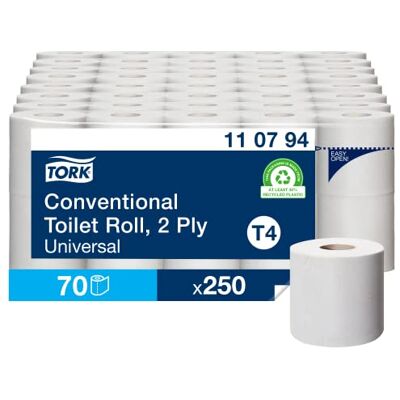 Papel Higiénico TORK T4 Universal 2 capas Reciclado, 70 Rollos - Ecológico y Suave Papel Higiénico TORK T4 Universal 2 capas Reciclado, 70 Rollos - Ecológico y Suave