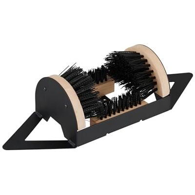 Relaxdays Rascador de Zapatos con cepillos, Felpudo Exterior, cerdas Resistentes, fijación al Suelo, Negro/Natural Relaxdays Rascador de Zapatos con cepillos, Felpudo Exterior, cerdas Resistentes, fijación al Suelo, Negro/Natural